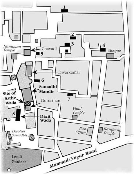 Location of Devotees Houses